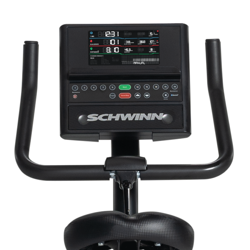 Schwinn 190 Upright Bike Console - expanded view