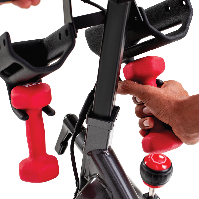 Schwinn IC4 Bike with Dumbbells - expanded view