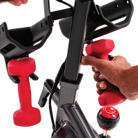 Schwinn IC4 Bike with Dumbbells--thumbnail