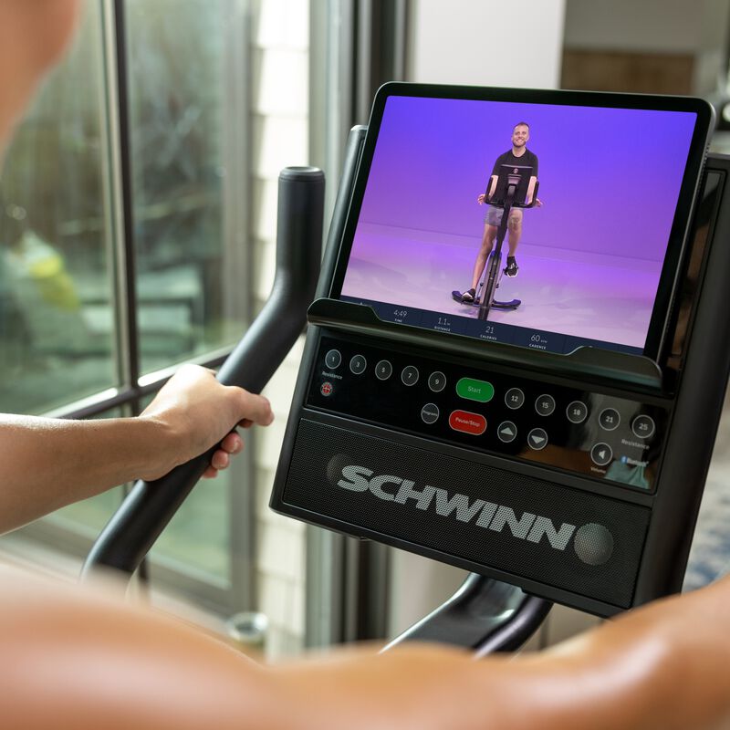 Schwinn 190 Upright Bike with iPad - expanded view